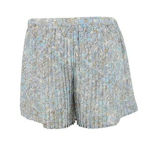 Joie NEW Aeidra Oasis Pleated Mini Floral Printed Mini Silk Shorts Luxury Loose